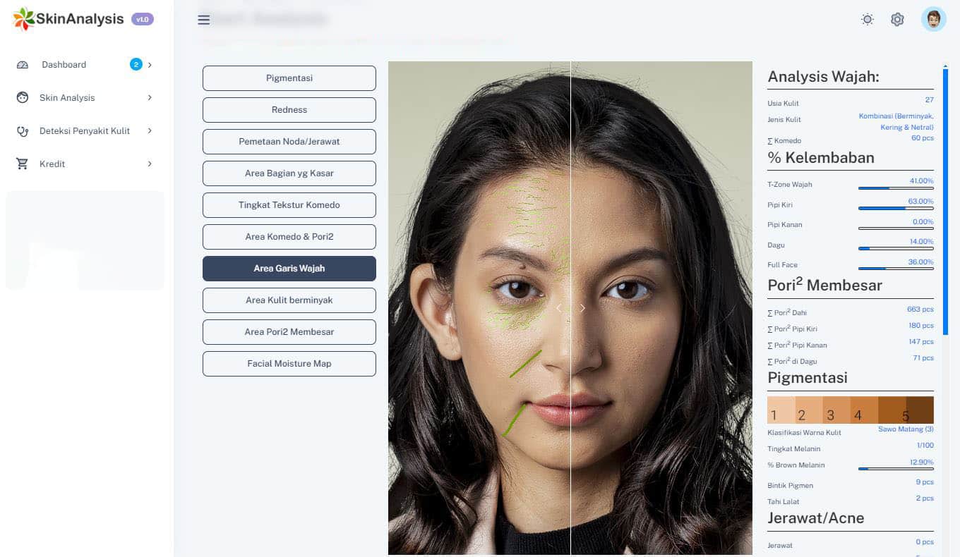 Ai Skin Analysis Desktop view